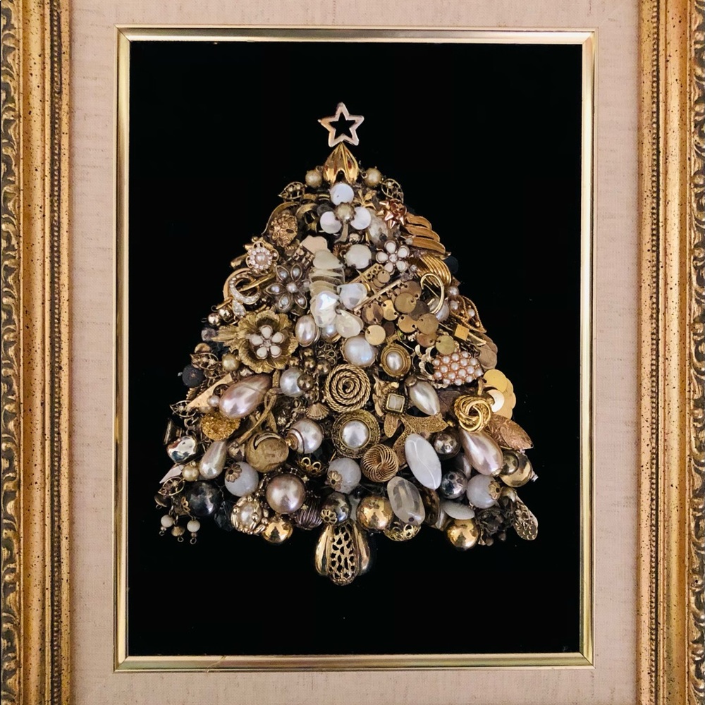 Vintage Jewelry Mosaic - Golden Pine V